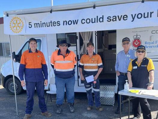 Rotary Club's Men's Health Education Rural Van pulls up in Nowra on Monday, February 19, offering free and fast health checks for men. Picture supplied