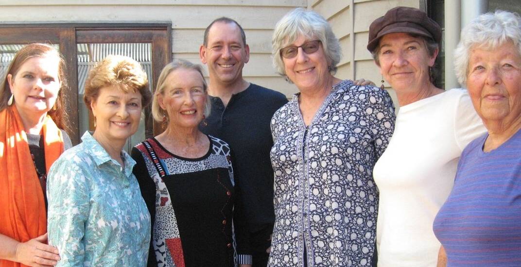 Rhonda Casey (second from right) with other members of the Moruya branch of the Australian Fellowship of Writers. File picture