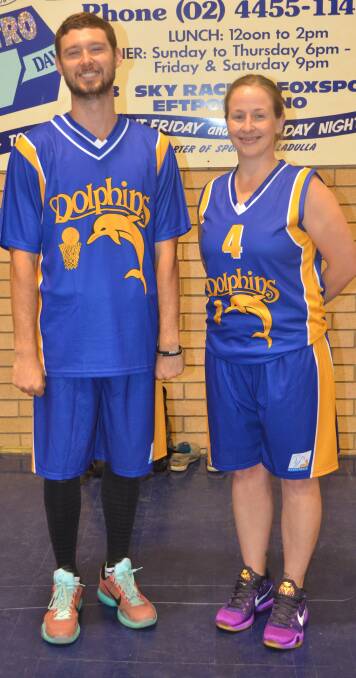 NEW KITS: New Milton Ulladulla Dolphins representative uniforms, modelled by coach Brendan Armstrong and coach Cath Hewitt.