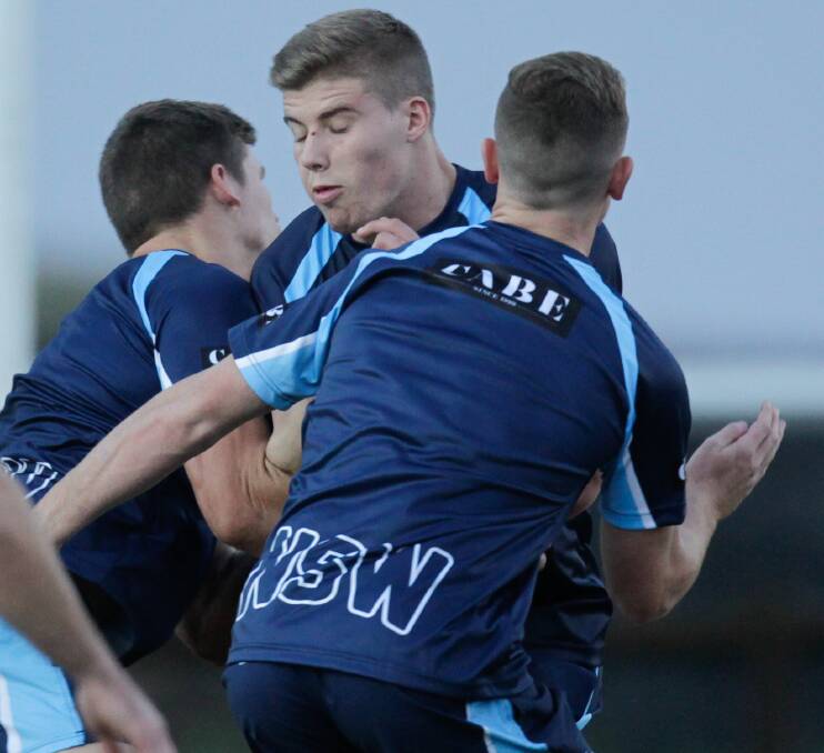 ON FIRE: Milton-Ulladulla's Jack Murchie trains with the under-20 New South Wales team in Kiama at the weekend, ahead of their State of Origin match on Wednesday. Photo: Adam McLean