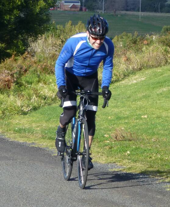 Uphill battle: Gavin Johnston puts the effort in. The RATS cyclists have varied and interesting group rides for RATS, visitors and anyone who wants to join in.