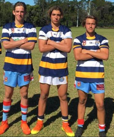 BIG FUTURES: Milton-Ulladulla's Group 7 representatives Jye Hendrie, Jarred Hendrie and Riley Wooden, who played in the country championships at the weekend.