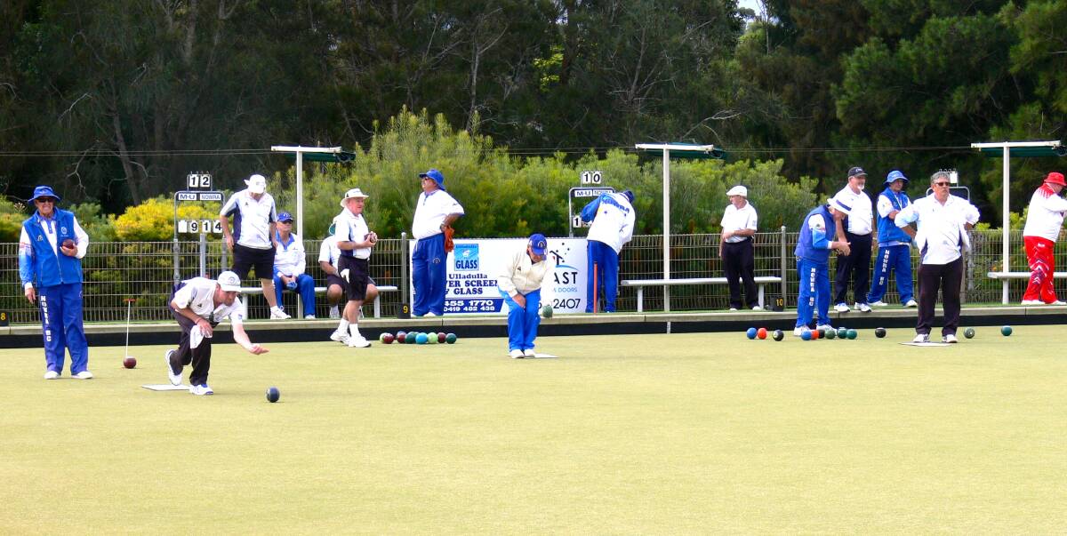 Close result: Action from pennant round seven  Milton Ulladulla No. 5’s versus Nowra B.C. The 5’s went down in three very tight games to lose the big board 53-67