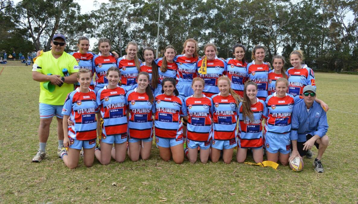 History makers: The 2017 Bulldogs U16 girls league tag team is the first Doggies girls team into a grand final. They take on Stingrays Gold in the big one this weekend at Gerringong.