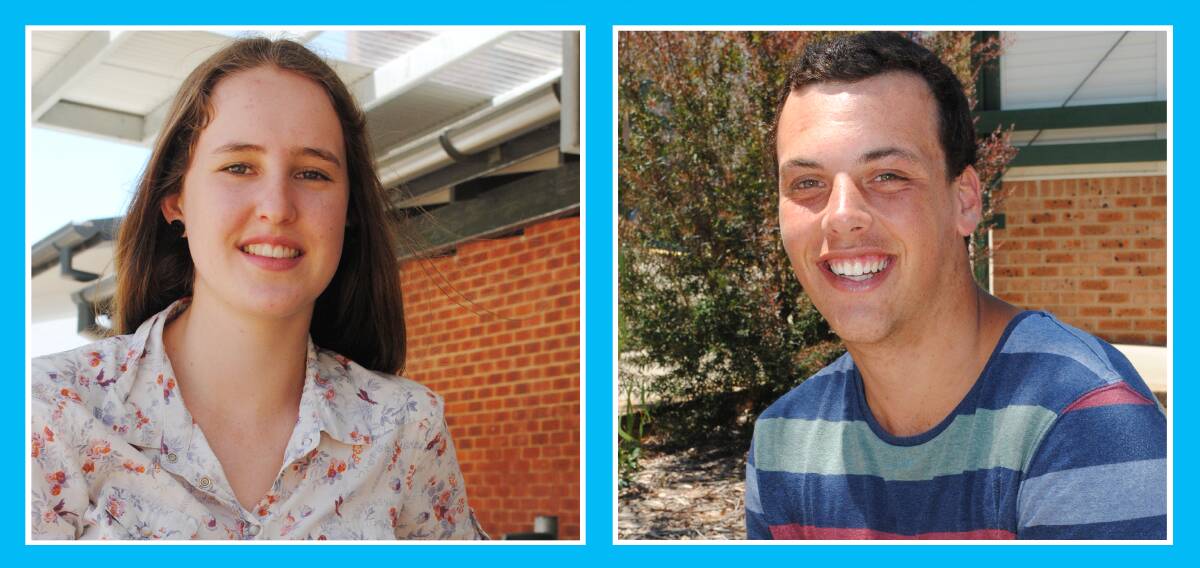 TOP OF THE CLASS: Ulladulla High School dux Lily O'Brien and Shoalhaven Anglican School dux Charlie Guerit both gained the region's top ATAR of 95.25.