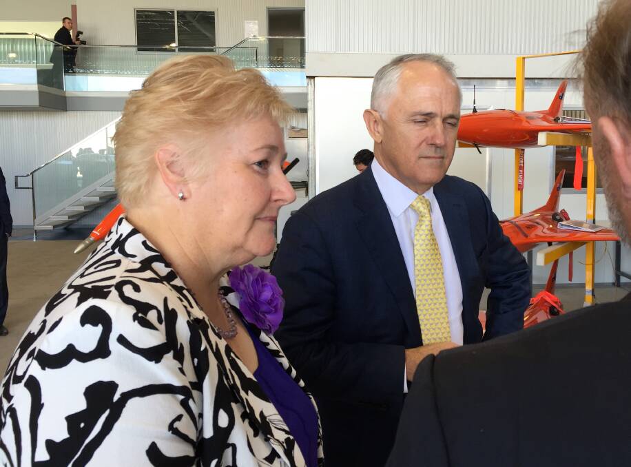 TOUGH FIGHT: Gilmore MP Ann Sudmalis and Prime Minister Malcolm Turnbull during the PM's recent visit to the Shoalhaven. Picture: Robert Peet