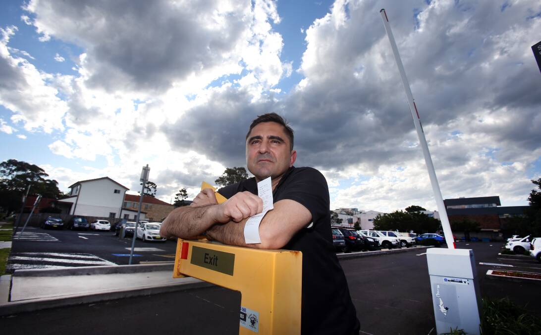 Businessman Chris Kizi is unhappy about paying council for a parking space when someone else could drive in and take it. However council said there is no guarantee the space will be vacant. Picture: Robert Peet 