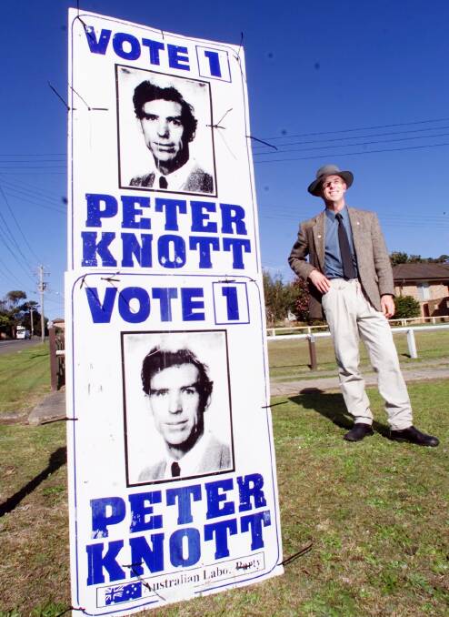 The late Peter Knott on the campaign trail in 2001. Picture Ken Robertson