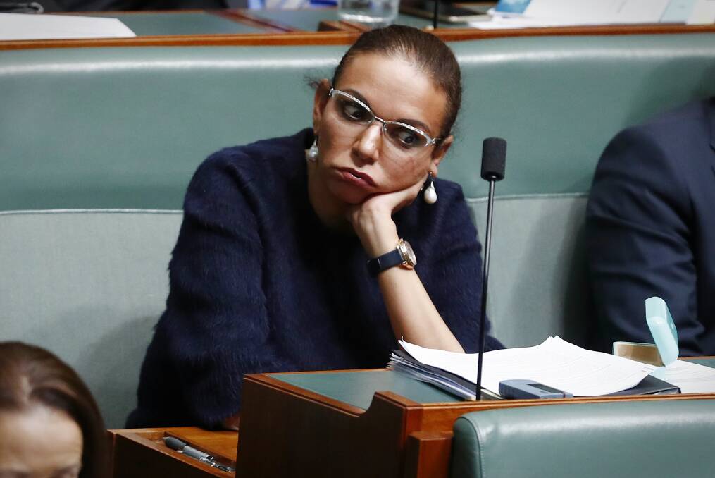 HARD YARDS: Labor MP Anne Aly earns her keep listening to Minister for Immigration and Border Protection Peter Dutton during Question Time. Photo: Alex Ellinghausen.