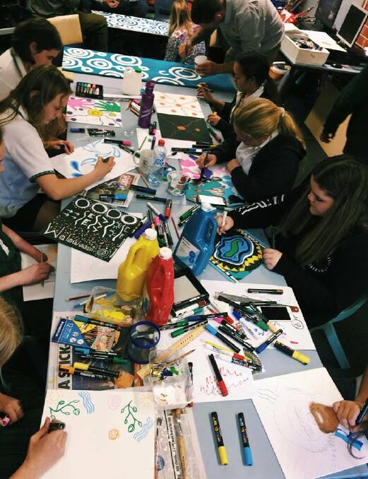 CREATIVE VOICE: Ulladulla High School students get artistic in their exploration of traditional language and culture.