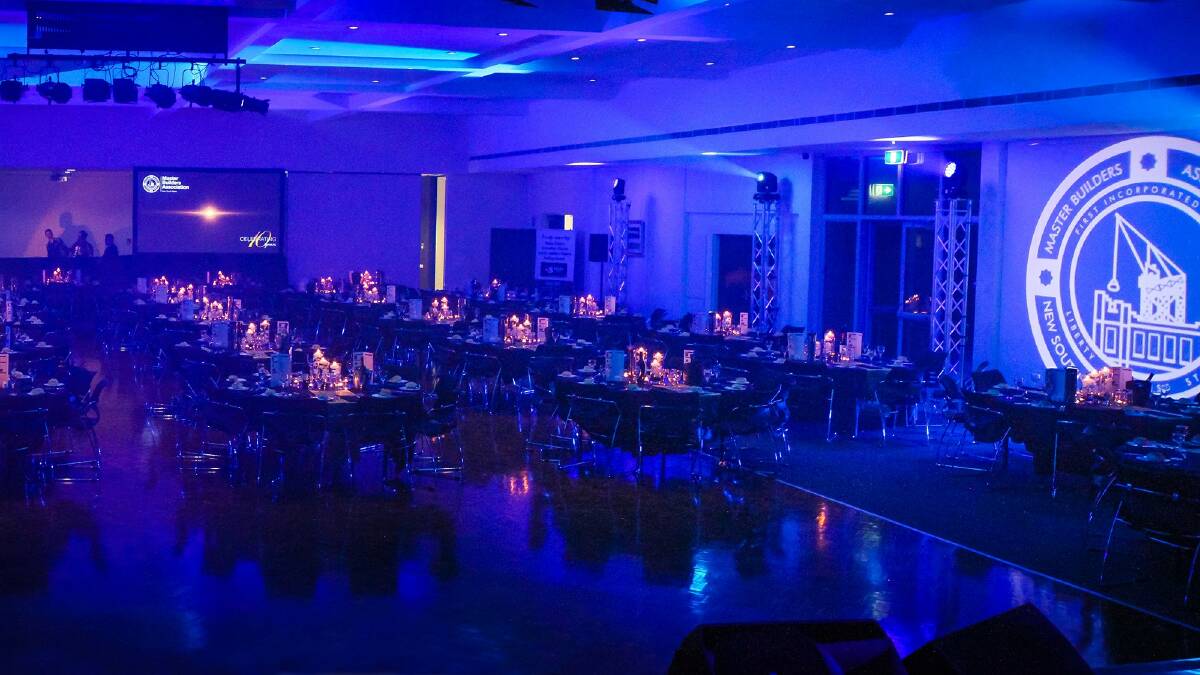 Panorama shot of the function room on the night.  