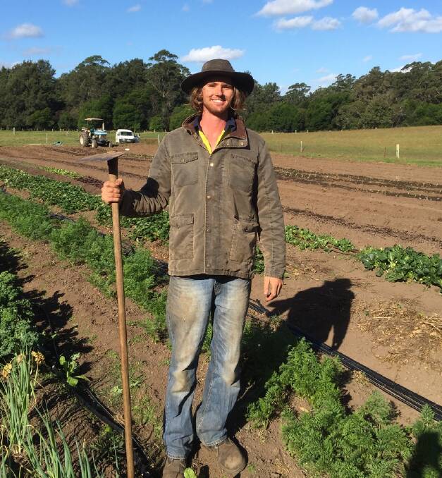 SUCCESS: Tim Cooper, an organic vegetable grower at Wandandian, will receive funds to go towards the acquisition of a small light weight Ferguson tractor, which will avoid soil compaction when attending to his crops. 