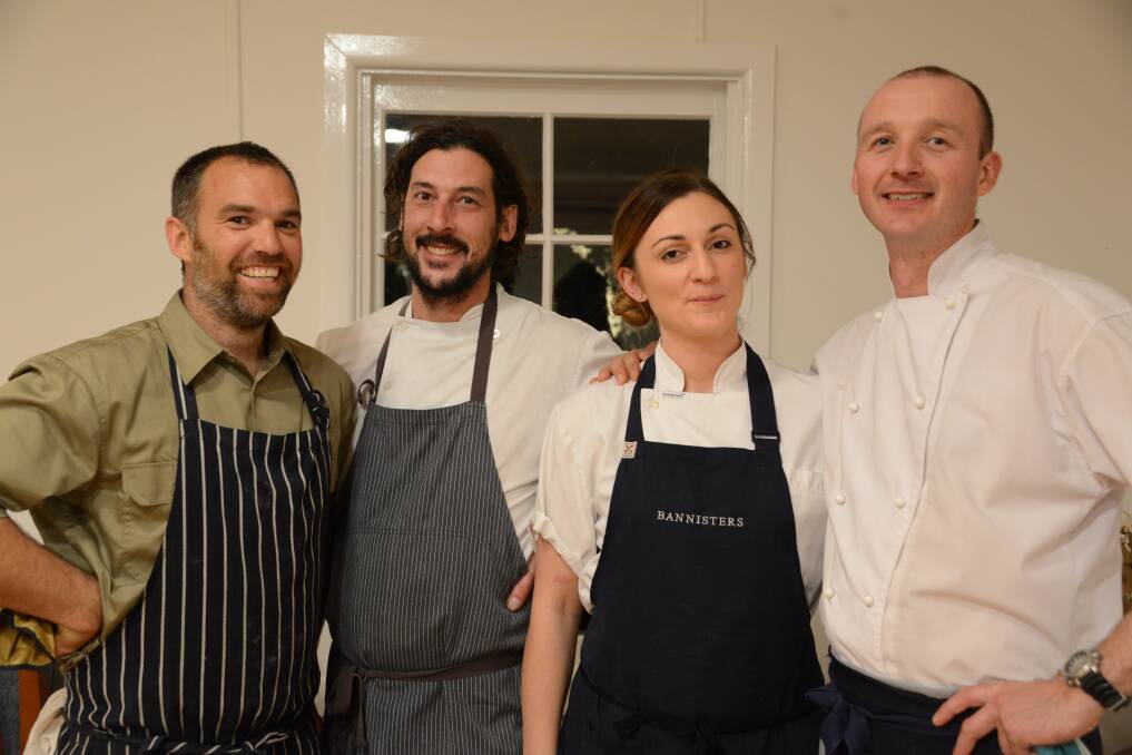 STAR: Matt Upson from Tallwood Eatery, Alex Delly from St Isidore, Emma-Kate Hoskins from Rick Stein at Bannisters, and Russell Chinn from Cupitt’s Kitchen at the 2016 event. 