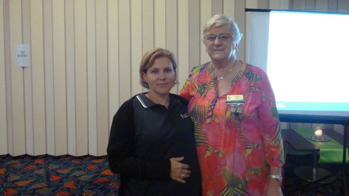 Guest speaker from Hearing Australia Penny Espinoza and View Club member Kath Ling.