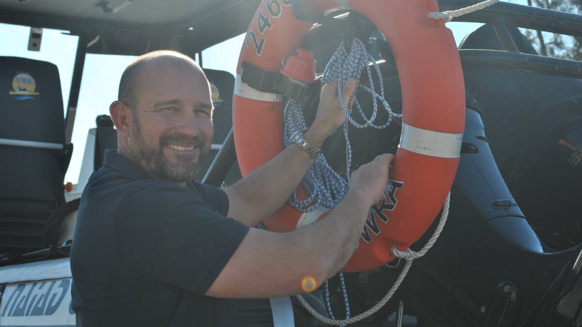 READY: NSW Maritime executive director Angus Mitchell readys a boat in Ulladulla for training. Photo: Jessica McInerney.