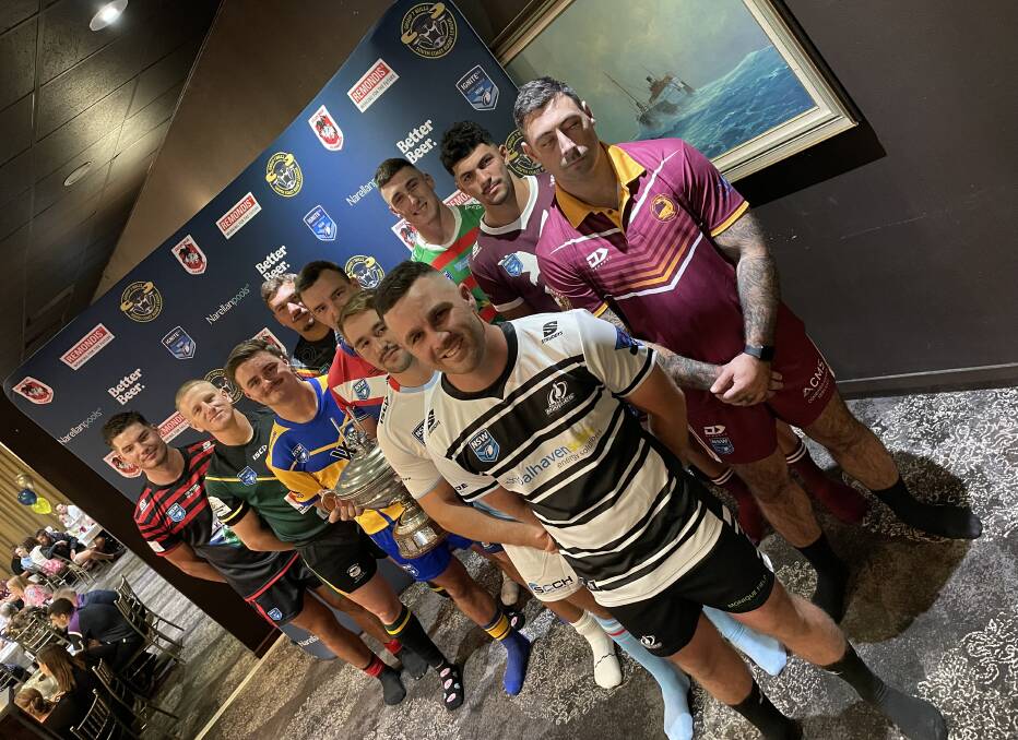 Representatives of the 10 teams which will contest the 2024 Group Seven rugby league season. Picture by Agron Latifi