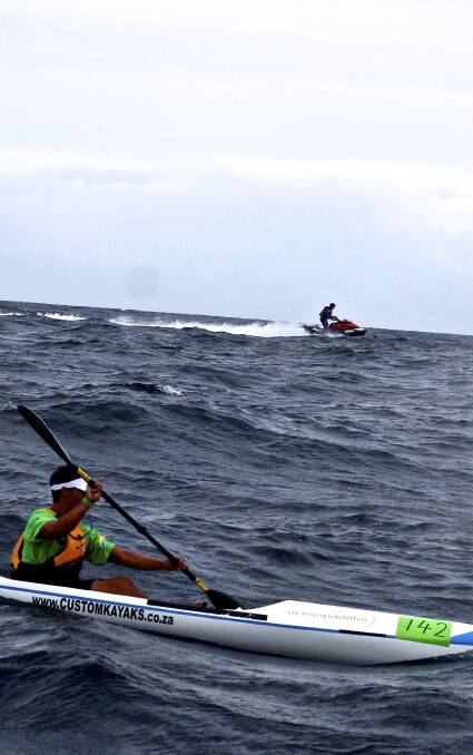 OPEN OCEAN: A competitor battles mother nature in last years Makai Cup race where conditions faced by paddlers were tough. 
