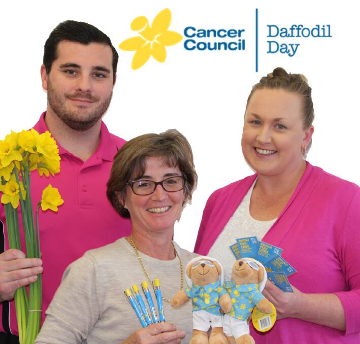 FUNDRAISING: Bella Coastal Property Mollymook and Milton are one of the merchandise outlets for Daffodil Day.