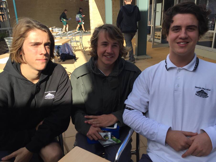 WHAT IS NEXT: Tom Cunningham, Zane Stedman and Brendon Cassin were thinking about their futures at the Shoalhaven Careers Expo last week.