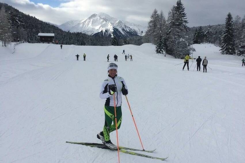 YOUNG GUN: Lilly in Switzerland where she is competing in the lead up to the Youth Olympics later this month in Norway.