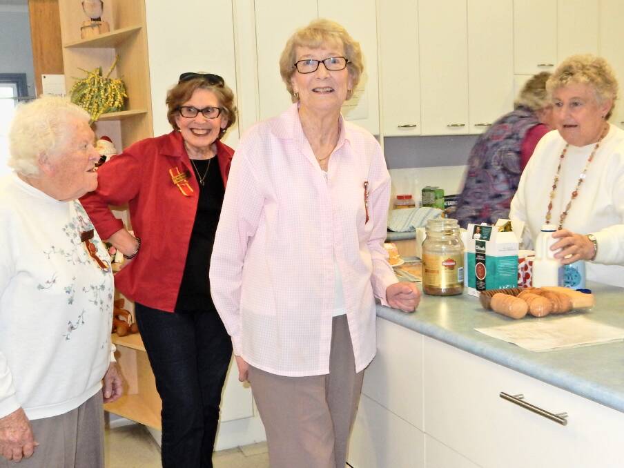 SOCIAL: Beryl Dove, Shirley Saillard, Jean Price and Judy Shaw enjoying a chat after the meeting.
