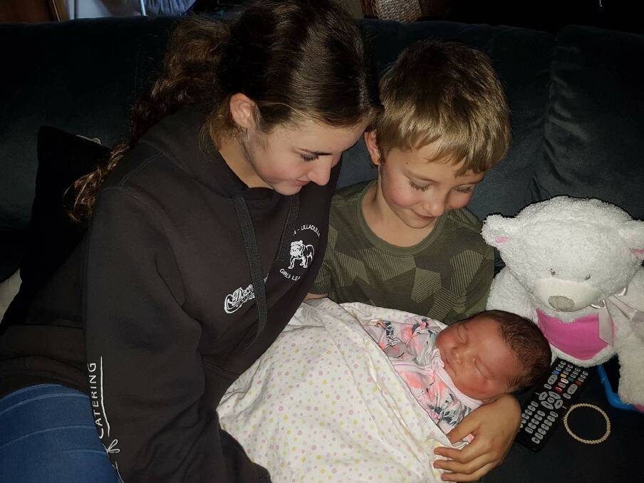 PROUD SIBLINGS: Charli Marianna Lavalle was born on June 23. 