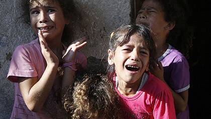 Gaza children mourn