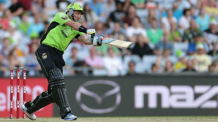 Mike Hussey in action against the Brisbane Heat  Photo: Getty Images 