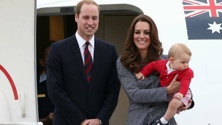 William, Kate and George on their visit to Australia last year.  Photo: Fairfax Media