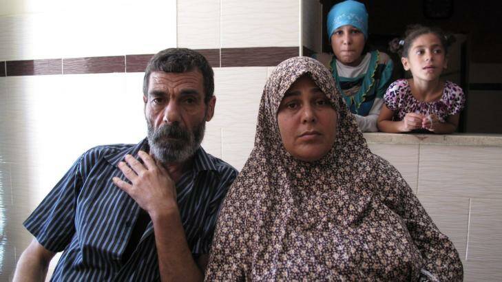 Mohamed Bakr, 52, and his wife Sahar, 46. Their son Mohamed, 10, died on the beach with his three cousins, hit by Israeli shells on July 16. Photo: Ruth Pollard