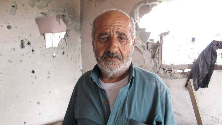 Alian Abu Jarad, who lost eight relatives in an air strike on Beit Hanoun in the Gaza Strip which he insists came without warning. Photo: Ruth Pollard