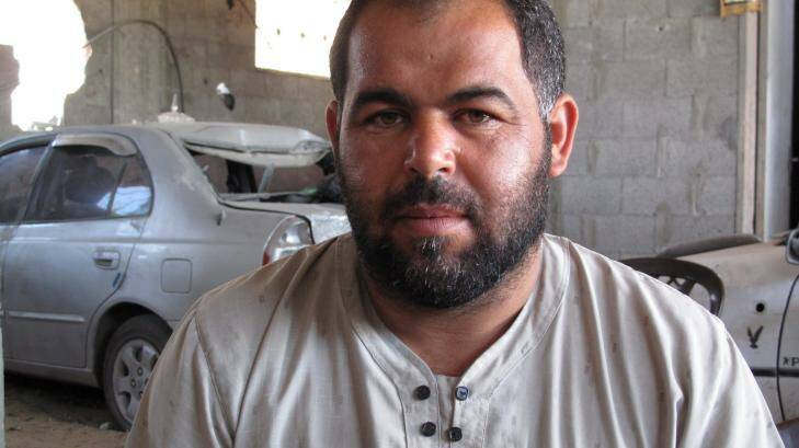 Salah al-Najjar, 34, who lost eight relatives in one airstrike on July 30, but the Najjar family itself lost 37 in total. Photo: Ruth Pollard