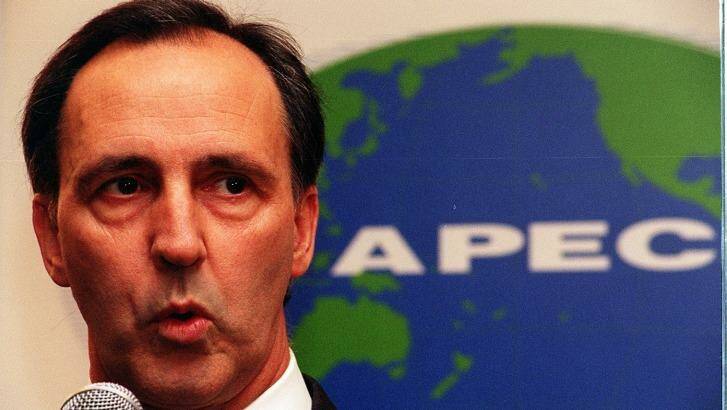 Keating as prime minister at an APEC conference in Osaka in 1995. Photo: Mike Bowers