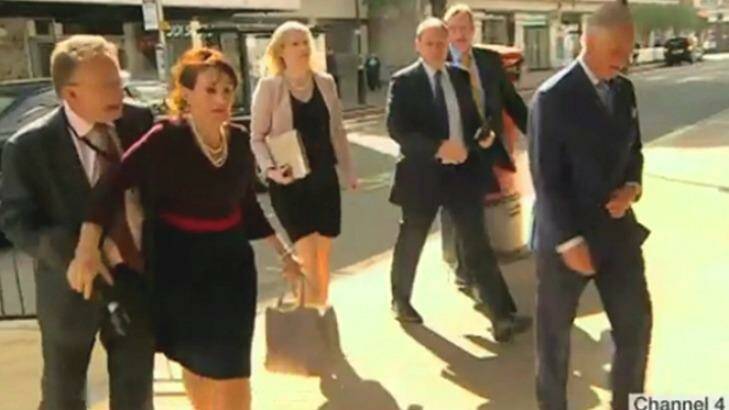 Prince Charles' top press adviser, Kristina Kyriacou, body-blocks Channel 4 reporter Michael Crick. Photo: Screengrab from Channel 4 