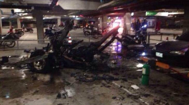 Some 10 people were injured when a car bomb exploded in the basement of a shopping mall in the popular tourist resort of Koh Samui in Thailand overnight. Photo: Phuketwan