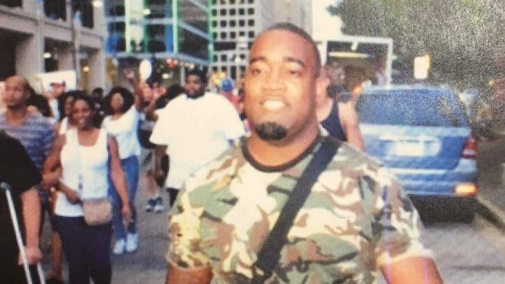 The Dallas Police Department said this man was wanted over the shooting. Photo: Twitter