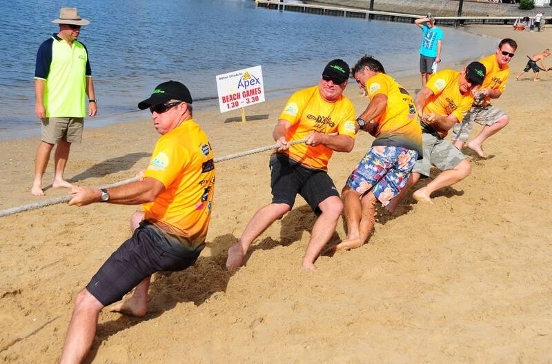 GAMES: Among the things Milton Ulladulla Apex runs are the beach games during the Blessing of the Fleet Festival.