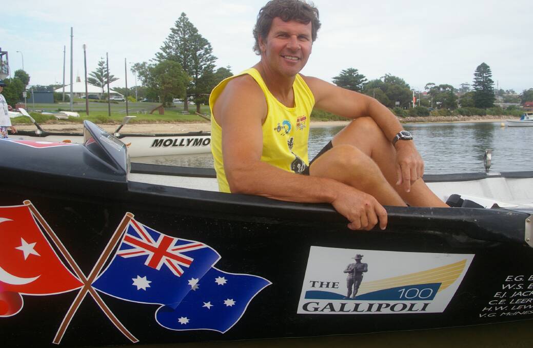 CONNECTION: Mollymook Surf Club rower Russell Bartlett will fly out for Turkey on Friday where he will try to take in the enormity of the Anzac Cove landings 100 years ago.