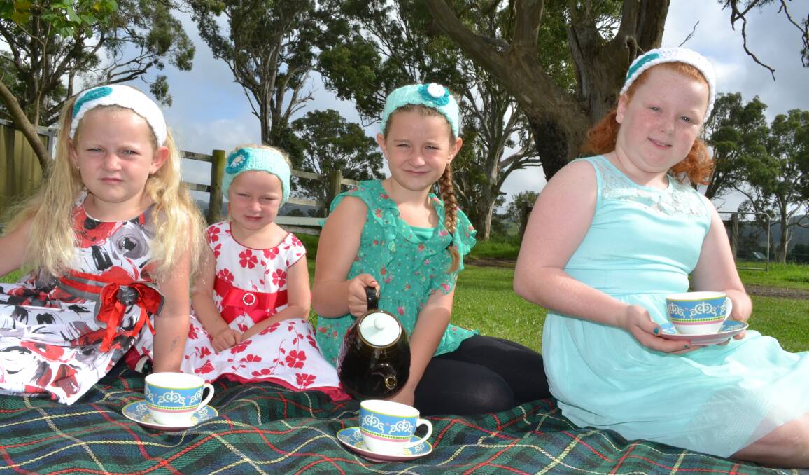 TEA TIME: Hannah (left), Teagen and Tahlia Brook, with cousin Claire Ridley are inviting women to support the Milton Afternoon Teal fundraiser in memory of their grandma Liz Brook.