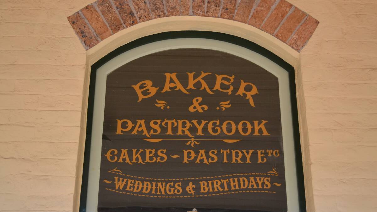 RECREATED: The old bakery signage has been recreated on the front window.