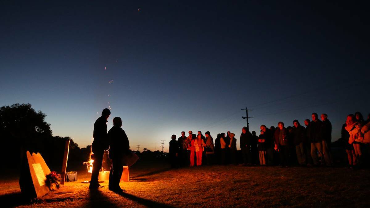 YAMBUK: Residents gather for the district's dawn service. Photo: Leanne Pickett, The Standard. 