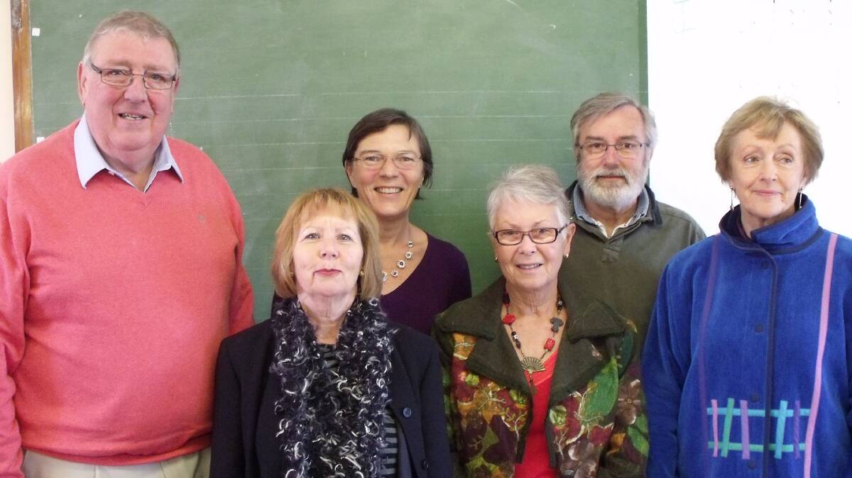 NEW COMMITTEE: Elected 2014/15 Alliance Francaise committee are Tony Boland, Marie Cassidy (treasurer), Christine Pearce, Pauline McAdam (secretary), Graham Lyons (vice president/publicity), Diane Boland (president).  Elected committee members not present were Heather and Jean Estival and Joanne Rowe. 
