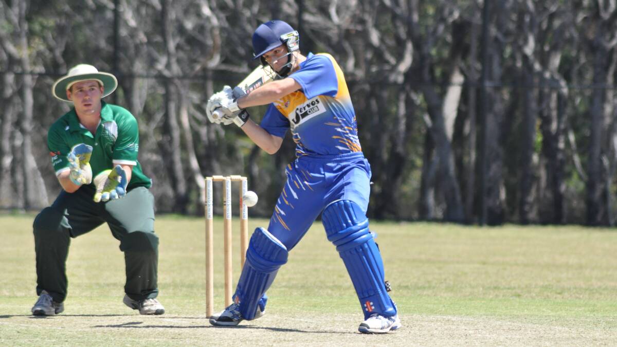 ON AGAIN: Ulladulla’s Peter King takes a swing at the ball in the 2013/14 season.  