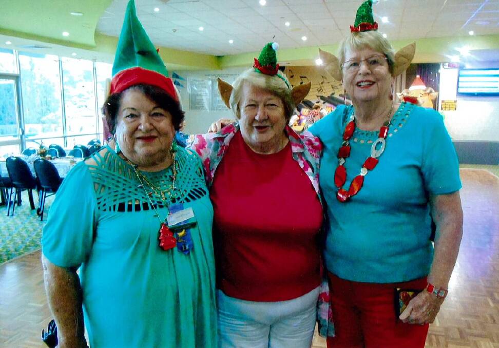 CHEEKY: Mollymook VIEW Club elves Helen Millington, Mary Campey and Pattie Ryan. 