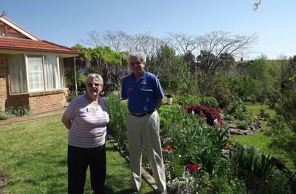 ENTHUSIASTS: Open garden participants Anna and Bob Flynn in their beautiful garden at Milton. 