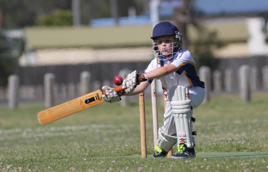 KING HITS: Ulladulla United’s under 10s batsmen Isaac King played well despite some tough fielding from North Nowra-Cambewarra. 