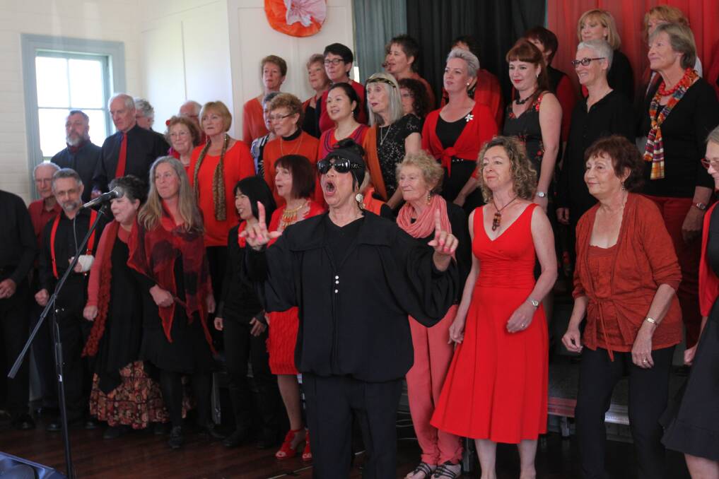 RAISING THE ROOF: Desiree Sheldrake performs with the Glorious MUDsingers choir during Sunday’s Gospel brunch held at part of the weekend’s ARTfest activities. Photo: THERESE SPILLANE 