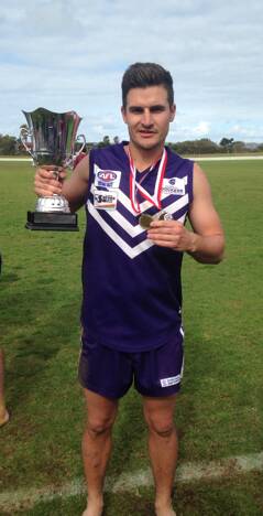 BEST ON GROUND: Ulladulla Dockers club captain Matt “Hollywood” Thompson was named best on ground in the grand final and kicked the winning goal after the siren. 