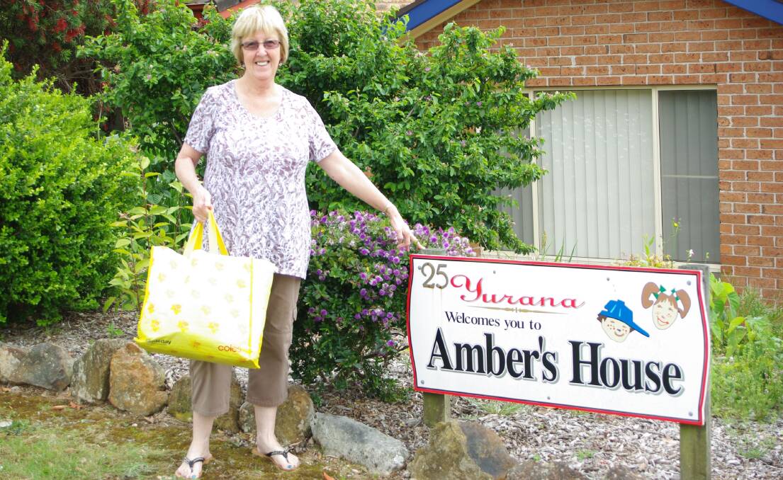 DONATE: Wendy Bulmer out the front of Yurana’s Amber’s House. 