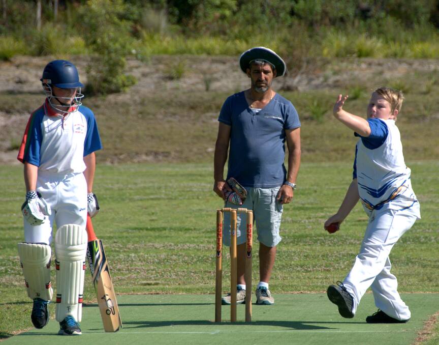 GREAT ACTION: Under 14’s Zac Jones was very economical with his bowling on Saturday. 